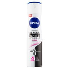Nivea Black & White Invisible Clear antiperspirant v spreju, 150 ml