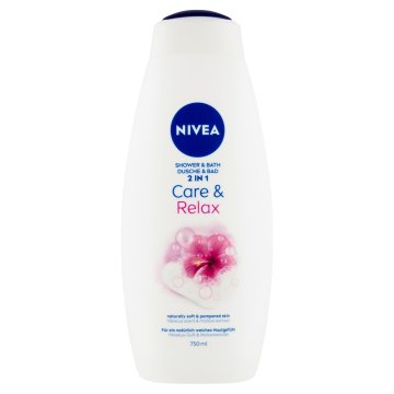 Nivea Care & Relax Gel za tuširanje in pena za kopel 2v1, 750 ml