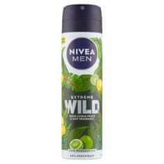 Nivea Men Extreme Wild Fresh Citrus Fruits & Mint Fragrance pršilo proti potenju, 150 ml