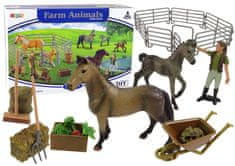 shumee Komplet kmetijskih figur za sestavljanje kmetijskih konjev Brown