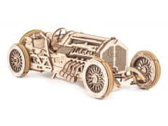 UGEARS 3D lesena mehanska sestavljanka U9 Auto (Grand Prix)