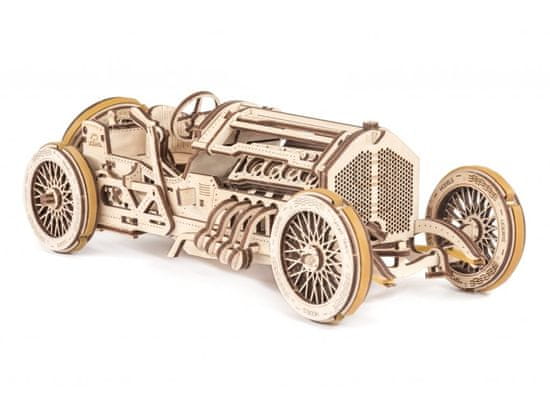 UGEARS 3D lesena mehanska sestavljanka U9 Auto (Grand Prix)