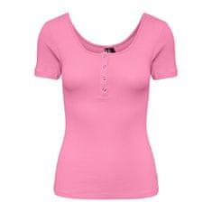 Pieces Ženska majica s kratkimi rokavi PCKITTE Slim Fit 17101439 Begonia Pink (Velikost XS)