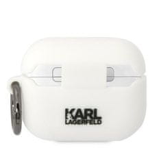Karl Lagerfeld airpods pro cover biały/white silicone karl & choupette