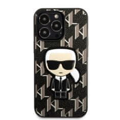 Karl Lagerfeld iphone 13 pro / 13 6.1" trdi ovitek črna/črna monogram iconic patch