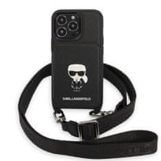 Karl Lagerfeld iphone 13 pro max 6,7" hardcase črn/black saffiano metal ikonik
