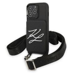 Karl Lagerfeld iphone 13 pro / 13 6,1" trdi ovitek črn/black saffiano autograph