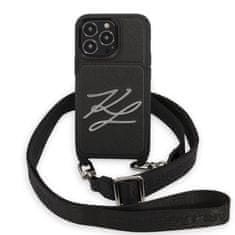 Karl Lagerfeld iphone 13 pro / 13 6,1" trdi ovitek črn/black saffiano autograph