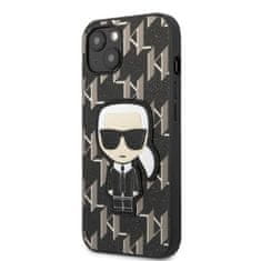 Karl Lagerfeld iphone 13 mini 5,4" trdi ovitek črna/črna monogram iconic patch