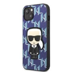 Karl Lagerfeld iphone 13 mini 5.4" trdi ovitek modra/modra monogram ikona obliž