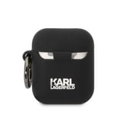 Karl Lagerfeld airpods 1/2 pokrovček črni/črni silikonski choupette head 3d