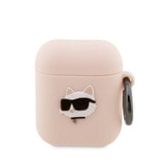 Karl Lagerfeld airpods 1/2 cover roza/pink silikon choupette head 3d
