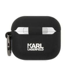Karl Lagerfeld airpods 3 pokrov črno/črni silikonski choupette head 3d