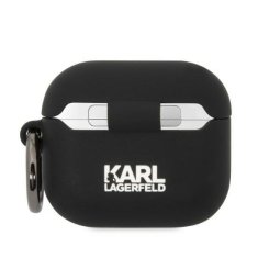 Karl Lagerfeld airpods 3 pokrovček črn/črn silikonski karl head 3d
