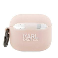Karl Lagerfeld airpods 3 cover roza/pink silikon choupette head 3d