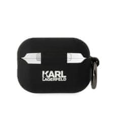 Karl Lagerfeld airpods pro 2 pokrovček črni/črni silikonski karl head 3d