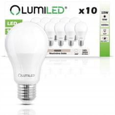LUMILED 10x LED žarnica E27 A60 10W = 75W 1055lm 4000K Nevtralno bela 260°