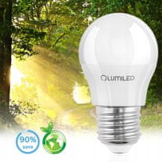 LUMILED 6x LED žarnica E27 P45 5W = 40W 470lm 3000K Toplo bela 180°