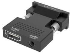 Verkgroup Adapter pretvornik zvoka iz hdmi v vga d-sub