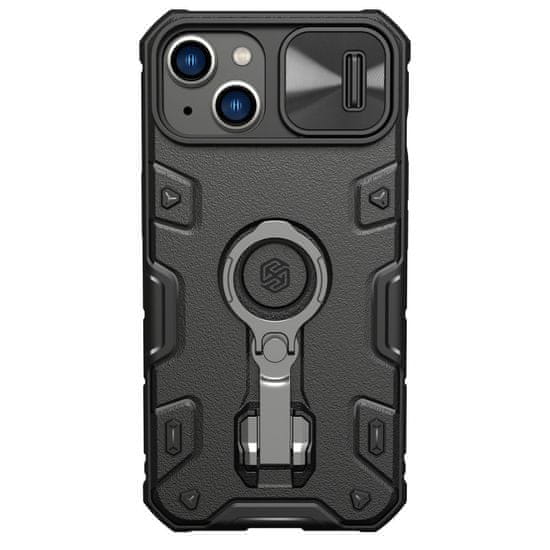 Nillkin camshield armor pro case iphone 14 oklepni ovitek s stojalom črn