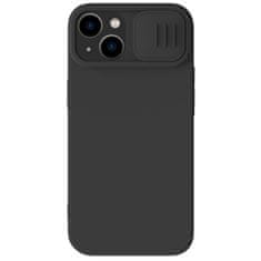 Nillkin camshield magnetni silikonski ovitek iphone 14 plus magnetni magsafe ovitek s pokrovom za kamero črn