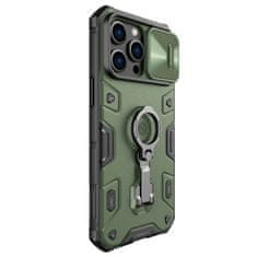 Nillkin camshield armor pro ovitek iphone 14 pro max oklepno ohišje s pokrovom za kamero obročno stojalo temno zeleno