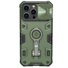 Nillkin camshield armor pro ovitek iphone 14 pro max oklepno ohišje s pokrovom za kamero obročno stojalo temno zeleno