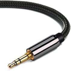 MG Angled avdio kabel 3.5mm mini jack M/M 2m, črna