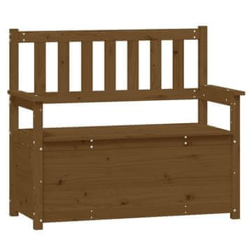 Vidaxl Klop medeno rjava 112,5x51,5x96,5 cm trdna borovina