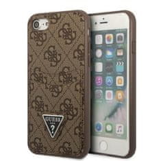 Guess iphone 7/8 se 2020 / se 2022 ovitek rjav/brown hardcase 4g triangle logo cardslot