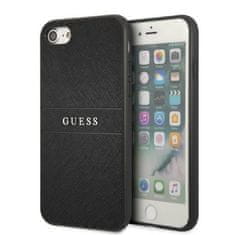 Guess iphone 7/8 / se 2020 / se 2022 črn/črni ovitek trak saffiano