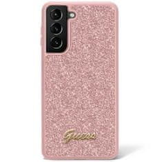 Guess s23+ s916 ovitek roza/pink hard case glitter script