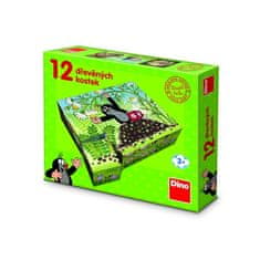 Dino KRTEK IN PRIJATELJI 12 lesenih kock za licenco
