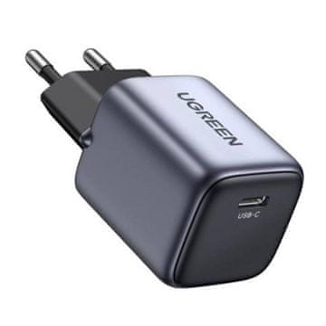 Ugreen omrežni polnilec pd3.0 usb-c gan 30w (siva)