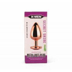 X-MEN ANALNI ČEP X-MEN Secret Shine Rose Gold Heart (L)