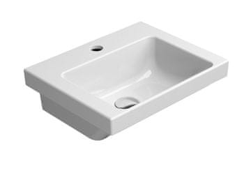 Gsi GSI KUBE X majhen pravokoten umivalnik 42x34cm, ExtraGlaze bela keramika