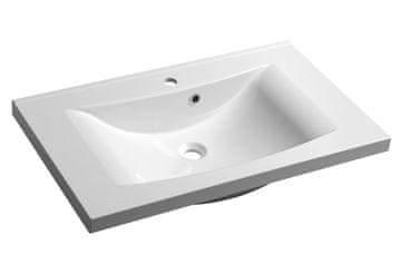 SAPHO LUCIOLA Prvovrsten Marmornati Umivalnik, 80x48 cm, Bela