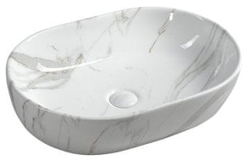 SAPHO DALMA Elegance keramično umivalnik 59x42cm Carrara