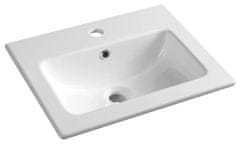 SAPHO Elegantno keramično umivalo PRACTICO 50x40 cm - Bela prefinjenost za majhne prostore