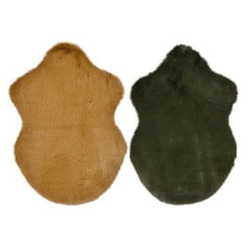 shumee Dlakava preproga iz zajčjega krzna mešanica vzorcev 38 x 55 cm