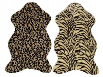 shumee Dlakava preproga iz zajčjega krzna mešanica vzorcev 50 x 90 cm