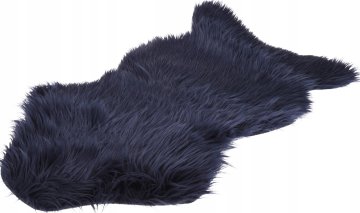 shumee Nežno modra krznena preproga 90 x 50 cm