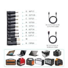 Choetech Zložljiv sončni polnilnik 120 W DC 3 x USB, črn