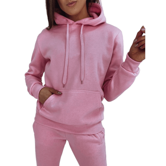Dstreet Ženska majica s kapuco BASIC roza by0174