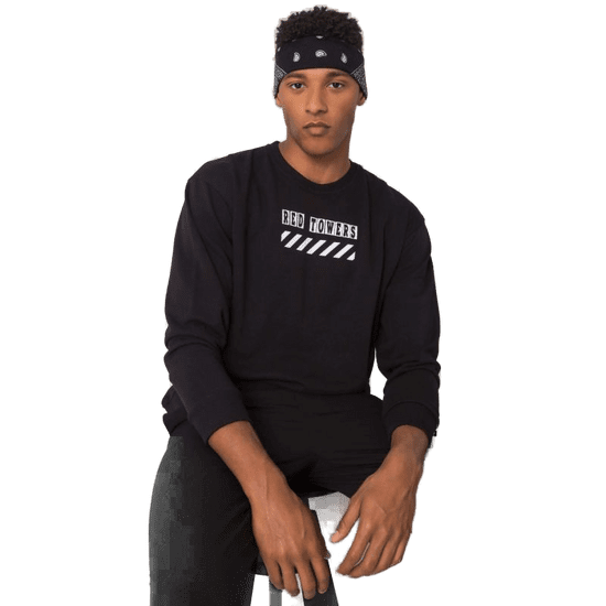 LIWALI Moška črna majica s potiskom Maxton LIWALI TSUK-K21-000183_371860