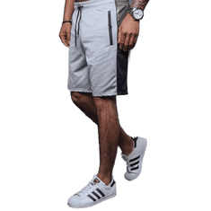 Dstreet Moška trenirka kratke hlače SUMMER svetlo sive sx2101 M