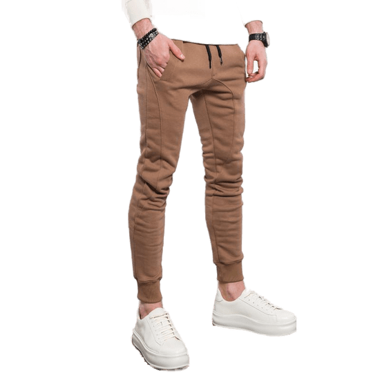 OMBRE Moške hlače MAYSON rjave barve MDN14271