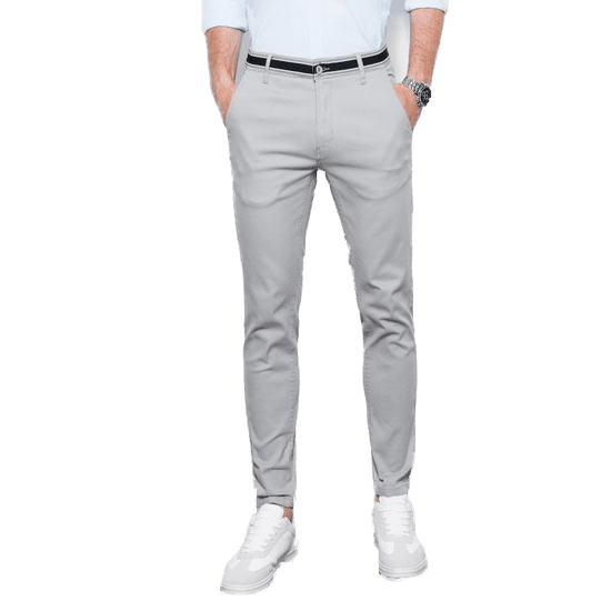 OMBRE Moške hlače HORACE svetlo sive barve MDN20564
