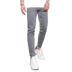 OMBRE Moške hlače KELSEY sive barve MDN22000 L