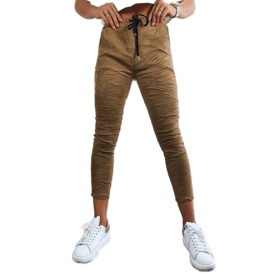 Dstreet Ženske hlače NYLA rjave barve uy1336